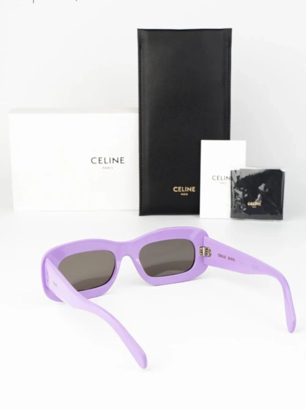 Celine Men Sunglasses Purple Grey Rectangle CL40294I 78A NEW AUTHENTIC